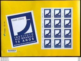 PB 182 Brazil Personalized Stamp Rio Branco Institute 2020 Sheet G - Personalized Stamps