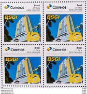 PB 178 Brazil Personalized Stamp BSGI NGO Youth 2020 Block Of 4 - Sellos Personalizados