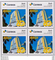 PB 178 Brazil Personalized Stamp BSGI NGO Youth 2020 Block Of 4 - Gepersonaliseerde Postzegels