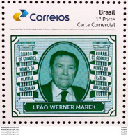 PB 176 Brazil Personalized Stamp Great Names Of Brazilian Philately Leao Werner Marek 2020 - Personalisiert