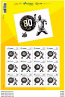 PB 175 Brazil Personalized Stamp 80 Years Pele Santos Football Soccer 2020 Sheet G - Personalized Stamps