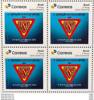 PB 177 Brazil Personalized Stamp Virtual Philatelic Exposition SPP 2020 Block Of 4 - Personalized Stamps