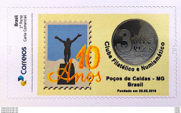 PB 174 Brazil Personalized Stamp Philatelic And Numismatic Club Of Poços De Caldas 2020 - Personalisiert