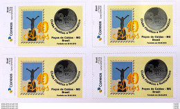 PB 174 Brazil Personalized Stamp Philatelic And Numismatic Club Of Poços De Caldas 2020 Block Of 4 - Personalized Stamps