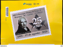 PB 173 Brazil Personalized Stamp ARLS Deutsche Loge Brusque SC 2020 Vignette G - Personalized Stamps