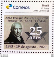 PB 173 Brazil Personalized Stamp ARLS Deutsche Loge Brusque SC 2020 - Personalized Stamps