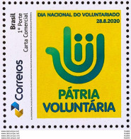 PB 168 Brazil Personalized Stamp Voluntary Homeland National Volunteer Day 2020 - Personalized Stamps