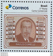 PB 166 Brazil Personalized Stamp Great Names Of Brazilian Philately Paulo Comelli 2020 - Personalized Stamps