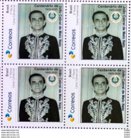 PB 161 Brazil Personalized Stamp Writer Joaao Cabral De Melo Neto Literature 2020 Block Of 4 - Gepersonaliseerde Postzegels