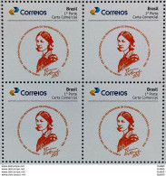 PB 159 Brazil Personalized Stamp Nurse Florence Nightingale Nursing Health COREN Bahia 2020 Block Of 4 - Personnalisés