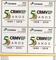 PB 156 Brazil Personalized Stamp Regional Council Of Veterinary Medicine Health CRMVSP 2020 Block Of 4 - Gepersonaliseerde Postzegels