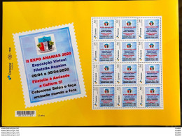 PB 157 Brazil Personalized Stamp II Expo Ananias 2020 Sheet G - Sellos Personalizados