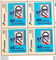 PB 154 Brazil Personalized Stamp 67 Years Recife Philatelic Club 2020 Block Of 4 - Gepersonaliseerde Postzegels