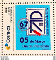 PB 154 Brazil Personalized Stamp 67 Years Recife Philatelic Club 2020 - Personnalisés