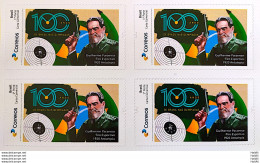 PB 152 Brazil Personalized Stamp Olimpic Games Guilherme Paraense Sport Target Shooting 2020 Block Of 4 - Personnalisés