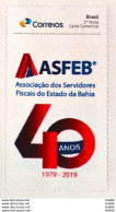 PB 148 Brazil Personalized Stamp 40 Years ASFEB Bahia Tax Employees Association Bahia 2020 - Personalisiert