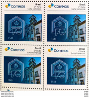 PB 147 Brazil Personalized Stamp 470 Years Santa Casa Da Bahia Health Religion 2020 Block Of 4 - Personnalisés