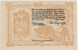 Autriche, Buchkirchen, 50 Heller, Eglise, 1920, 1920-10-31, SPL, Mehl:FS 114a - Oesterreich