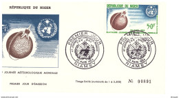 FDC 23 MARS 1964 4EME JOURNEE METEOROLOGIQUE MONDIALE - Niger (1960-...)