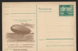 DDR P79-38c-81 C170-d Postkarte ZUDRUCK Zeppelinlandung Meiningen Typ 3 1981 - Cartes Postales Privées - Neuves