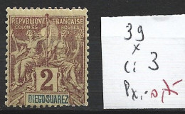 DIEGO SUAREZ 39 * Côte 3 € - Unused Stamps