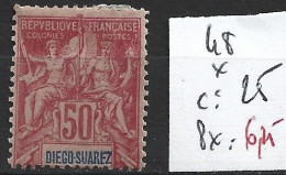 DIEGO SUAREZ 48 * Côte 25 € - Unused Stamps