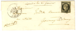 Grille / N° 3 Càd T 13 PONT-L'EVEQUE (13) 29 JANV. 1849 Sur Lettre Sans Texte Pour Rouen. - TB / SUP. - R. - 1849-1850 Cérès