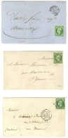 Lot De 3 Lettres Affranchies Avec N° 12 (diverses Nuances). Pièces Choisies. - TB / SUP. - 1853-1860 Napoléon III.