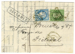 GC 4130 / N° 20 + 37 Càd T 17 VENDÔME (40) 5 SEPT. 71 Sur Lettre Pour Fréteval. Au Recto, Griffe Encadrée RÉCLAMÉE Frapp - 1862 Napoléon III.