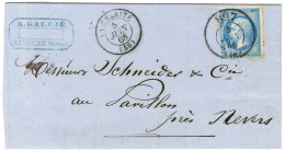 Bureau De Passe 897 (56) / N° 22 à Côté Càd T 15 LA CHARITE (56) Sur Lettre Pour Nevers. - TB / SUP. - 1862 Napoléon III