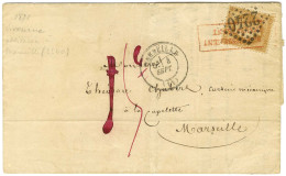 GC 2240 / N° 28 Càd T 17 MARSEILLE (12) Sur Lettre Avec Texte Datée De Livourne (Italie) Pour Marseille Taxée 15c. 1871. - 1863-1870 Napoleon III With Laurels