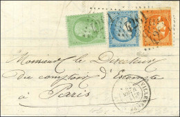 GC 4261 / N° 35 + 48 + 60 Càd T 17 VILLENEUVE-S-LOT (45) Sur Lettre 3 Ports Pour Paris. 1872. - TB / SUP. - R. - 1870 Emisión De Bordeaux