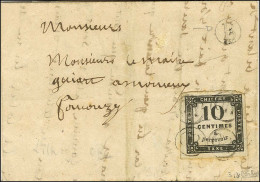 OR (4 Frappes) / Taxe N° 1 Sur Lettre Avec Texte Adressée Dans La Tournée Du Facteur. A Côté, B. RUR. B. - SUP. - RR. - 1859-1959 Cartas & Documentos