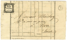 OR (4 Frappes Aux 4 Coins) / Taxe N° 3 Très Belles Marges, à Côté B. RUR. B Sur Avertissement Daté De Checy (Loiret) Le  - 1859-1959 Cartas & Documentos