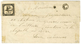 B.RUR. C / Taxe N° 3 Sur Lettre Avec Texte Daté De Saint Emiliens Le 13 Février 1865 Adressée Localement Dans La Tournée - 1859-1959 Brieven & Documenten