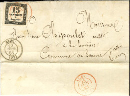 Càd T 15 ALBI (77) Sur Lettre Avec Texte Non Affranchie Adressée Localement Pour Lescure. Au Recto, Càd T 15 Rouge (répé - 1859-1959 Brieven & Documenten