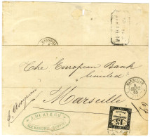 Càd T 15 3 MARSEILLE 3 (12) / Taxe N° 3 Sur Lettre Datée D'Alexandrie (Egypte) Le 22 Août 1865 Acheminée Jusqu'à Marseil - 1859-1959 Brieven & Documenten