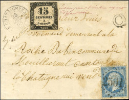 GC / N° 22 Sur Lettre Avec Texte Daté D'une Petite Localité (B. RUR. C) Le 27 Décembre 1865 Taxée Pour Timbre Ayant Déjà - 1859-1959 Covers & Documents