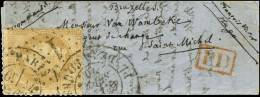 Etoile 1 / N° 28 Càd PARIS / PL. DE LA BOURSE 24 SEPT. 70. Au Verso, étoile 1 / N° 29 Càd PARIS / PL. DE LA BOURSE 24 SE - Krieg 1870