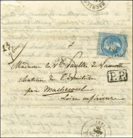 Lettre Avec Texte Daté De Paris Le 23 Septembre 1870 Pour Machecoul. Au Recto, Càd T 16 TOURS (36) 27 SEPT. 70 / N° 29 + - Guerre De 1870