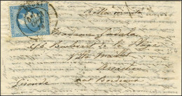 Lettre Avec Texte Daté De Paris Le 9 Octobre 1870 Pour Arcachon. Au Recto, Càd T 17 DOUAI (57) 13 OCT. 70. Au Verso, Càd - War 1870