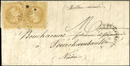 Etoile 19 / N° 28 (2) Càd PARIS / BD RICHARD LENOIR 24 OCT. 70 Sur Lettre Pour Fourchambault (Nièvre). Au Verso, Càd D'a - Guerra De 1870