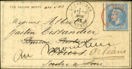 Càd Rouge PARIS (SC) 17 NOV. 70 / N° 29 Sur Gazette Des Absents N° 8 Adressée à Messieurs Albert Et Gaston Tissandier (a - Guerre De 1870