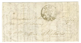 Càd PARIS / PL. DE LA BOURSE 23 NOV. 70 (timbre Tombé Par Immersion) Sur Lettre Pour Poitiers. Au Verso, Càd D'arrivée 1 - War 1870