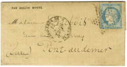 Etoile 17 / N° 37 Càd PARIS / R. DU PONT NEUF 22 JANV. 71 Sur Gazette Des Absents N° 30 Pour Pont-Audemer. Au Verso, Càd - War 1870