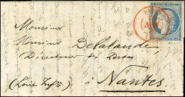 Càd Rouge PARIS (SC) 19 NOV. 70 / N° 37 Sur Lettre Pour Nantes. Au Verso, Càd D'arrivée 26 NOV. 70. L'ARCHIMEDE. - SUP.  - War 1870