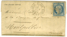 Etoile 36 / N° 37 Belle Variété D'impression (infime Def) Càd PARIS / BT DU PRINCE-EUGÈNE (rare) 4 NOV. 70 (5E Levée) Su - Guerre De 1870