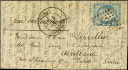 GC 1715 / N° 37 Càd PARIS / GRENELLE (rare) 6 JANV. 71 Sur Lettre Pour Arvillard. Au Verso, Càd D'arrivée T 16 LA ROCHET - Guerre De 1870