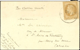 Càd T 17 MONTREUIL-S-BOIS 14 NOV. 70 Sur Carte Saint André De Fontenay Sans Càd D'arrivée. Au Recto, Mention Manuscrite  - War 1870