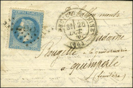 GC 2635 / N° 29 Càd T 17 NEUILLY-S-SEINE (60) (extra-muros) 26 OCT. 70 (rare Bureau Extra Muros) Sur Lettre Pour Quimper - Guerre De 1870